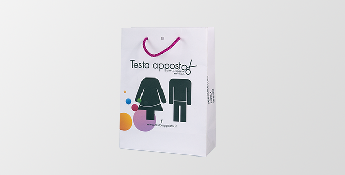 Realizzazione TESTA A POSTO - buste in carta manuali standard con lacci