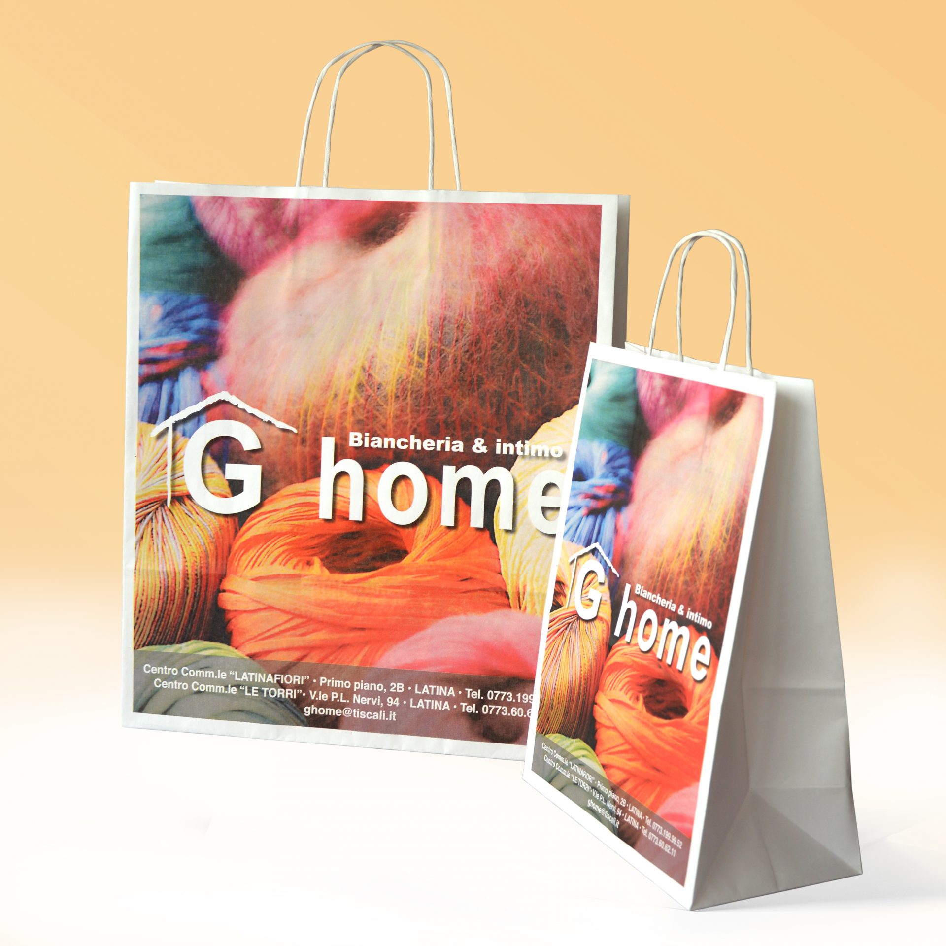 Realizzazione G-HOME - buste in carta economiche manici in carta ritorta