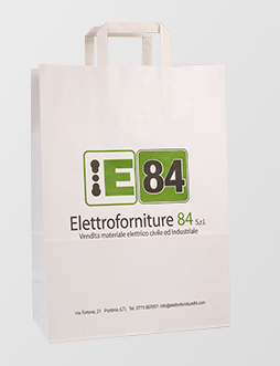 Realizzazione Elettroforniture 84 - buste in carta economiche manici in carta piatta
