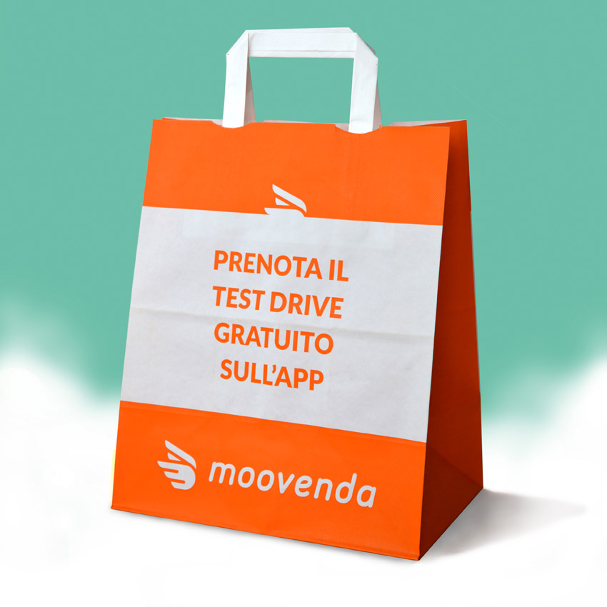 Realizzazione MOOVENDA - buste in carta economiche take away