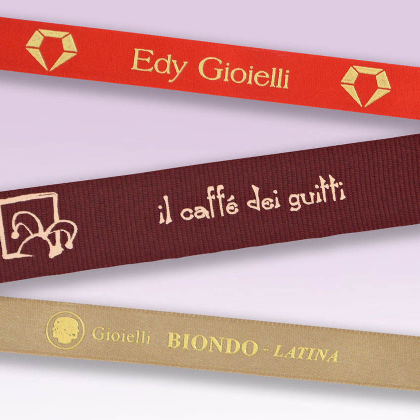 SERIGRAFIA A RILIEVO - nastrini personalizzata